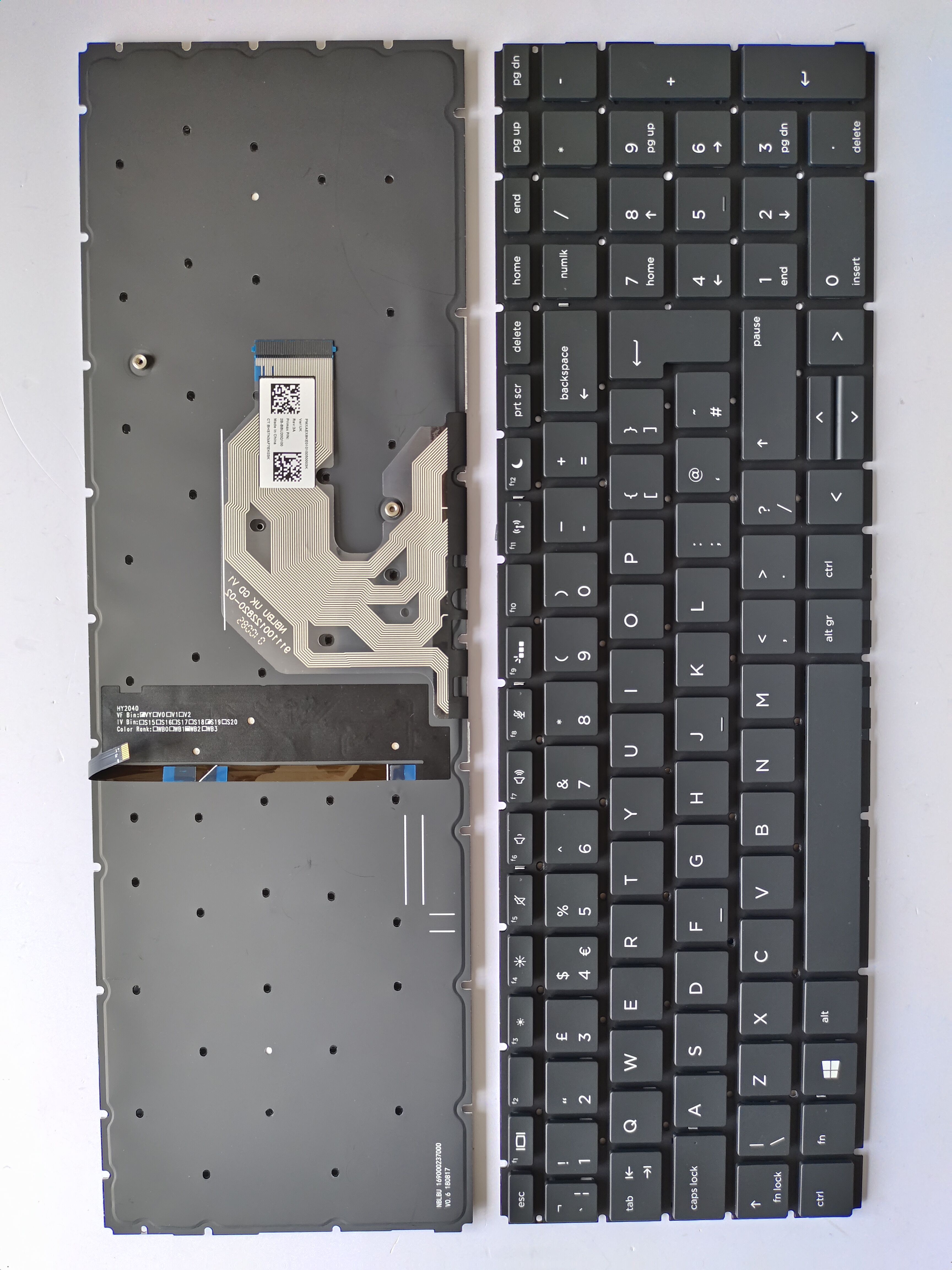 Picture of New Replacement Laptop Keyboard For HP 450G6 BLACK Backlit (OEM) Uk Layout